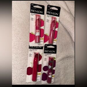 Revlon Kiss Lip Balm Set  4 set 💋 - Cherry and Berry Shades
